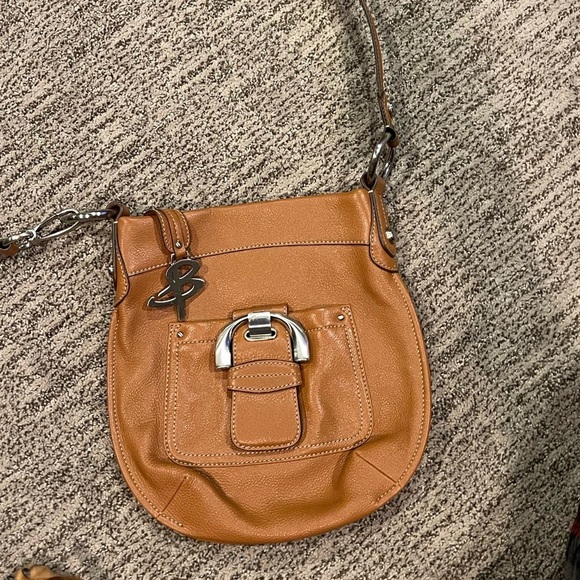 B. Makowsky Tan Leather Crossbody Bag - Picture 2 of 5
